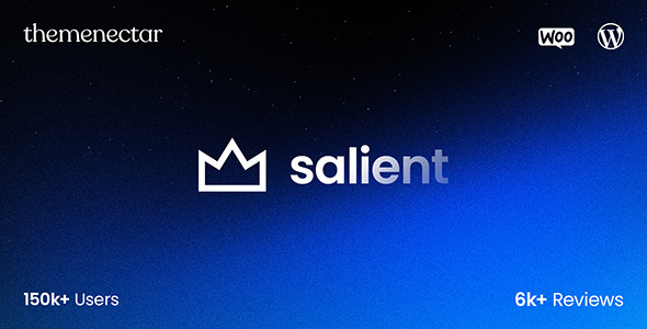 Salient – A visually stunning and high-performance WordPress theme for creative websites.